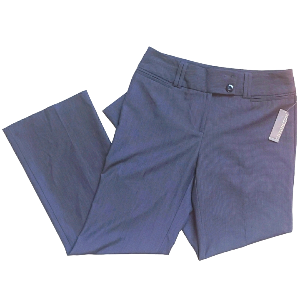 Covington Navy Straight Leg Dress Trousers Pants